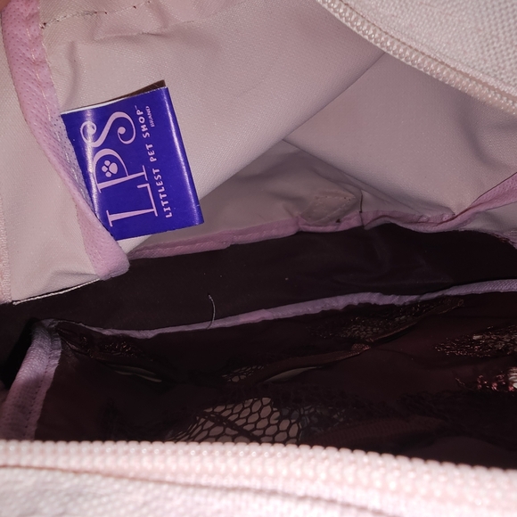 Vintage LPS Pink and Red Backpack with Flower Design - Picture 3 of 3